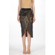 Wrap jacquard skirt