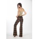 Checked flared trousers