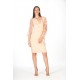 Elegant dress in peach cadì