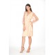 Elegant dress in peach cadì