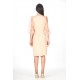 Elegant dress in peach cadì