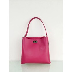 Borsa in pelle fucsia