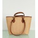 Borsa in rafia e pelle
