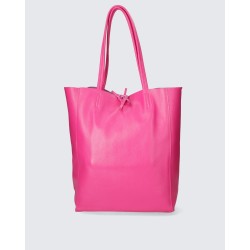 Shopper arancio vera pelle