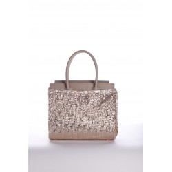 BORSA PICCOLA IN PELLE CON COVER IN PAILETTES