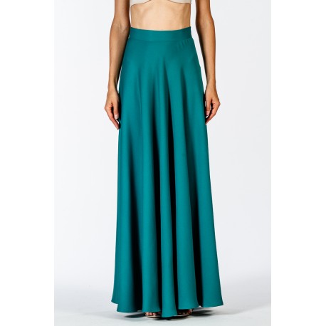 Long green full skirt