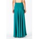 Long green full skirt