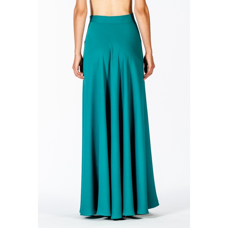 Long green full skirt