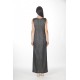 Long lurex dress without sleeves