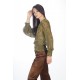 Olive green silk tunic