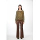 Olive green silk tunic