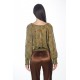 Olive green silk tunic