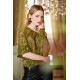 Olive green silk tunic
